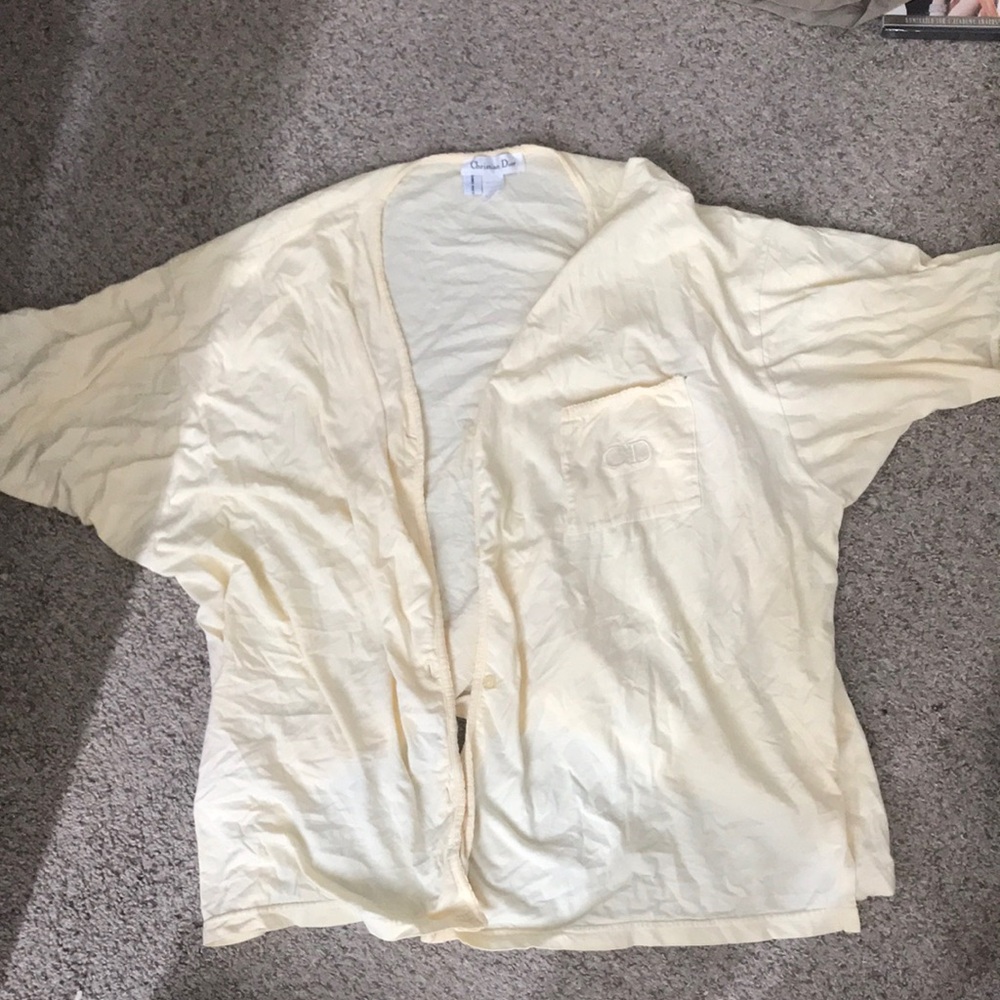 Light yellow Christian Dior short sleeved shirt